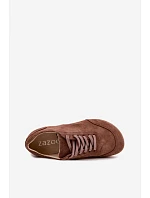 Tenisky Barefoot z prírodného semišu Zazoo N1422, hnedé Tenisky Barefoot z prírodného semišu Zazoo N1422, hnedé