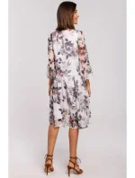 S214 Šifónové šaty so spadnutým pásom - model 1