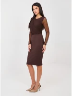 Dámska sukňa A1058.71 tmavohnedá - FPrice