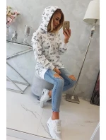 Mikina s nápismi biela