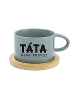 TÁTA MIMO PROVOZ – sivý hrnček Makronka 200 ml TÁTA MIMO PROVOZ – sivý hrnček Makronka 200 ml