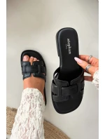 Dámske papuče na nízkom podpätku 78-192A Black - Stephan Paris