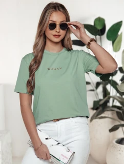Dámske tyrkysové tričko WOMAN FashionStreet RY2553