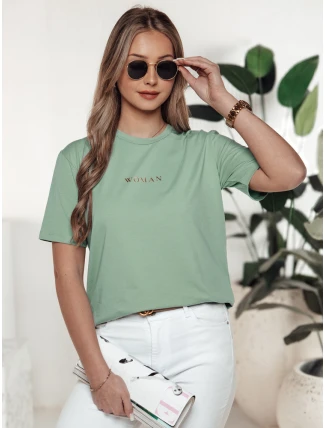 Dámske tyrkysové tričko WOMAN FashionStreet RY2553