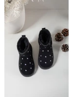 Dětské sněhule srdíčka Černé Gracina