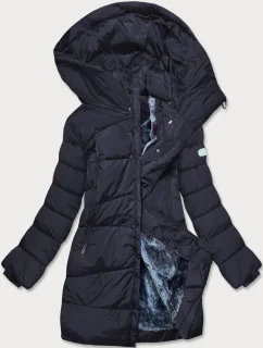 DÁMSKA ASYMETRICKÁ BUNDA TMAVOMODRÁ (M-21113)