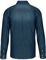 Kariban K 519 Džínsová košeľa s dlhým rukávom 20.K519 blue jean