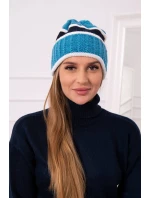 Dámska čiapka Kinga K297 tyrkysová+zelená Dámska čiapka Kinga K297 tyrkysová+zelená