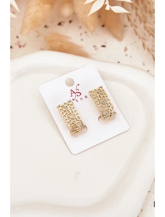 Dámské náušnice z chirurgické oceli zlaté