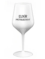 ELIXIR ANTI-BUBBLE - biely nerozbitný pohár na víno 470 ml