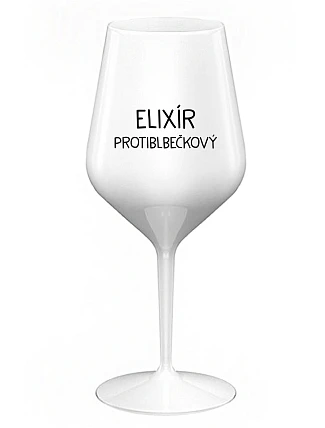 ELIXIR ANTI-BUBBLE - biely nerozbitný pohár na víno 470 ml