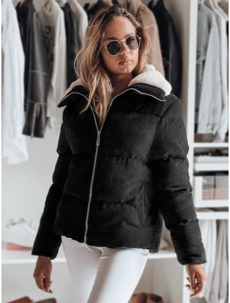 Dámska zimná manšestrová bunda TRENDYGLAM black FashionStreet TY4357