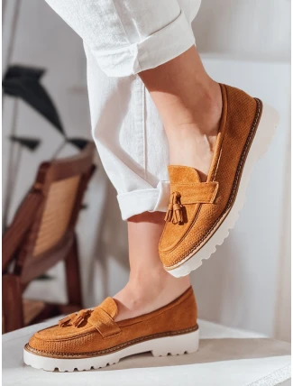 Dámske semišové mokasíny VANESSO camel FashionStreet ZY0714