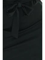 240-7 ROXI šaty s asymetrickou sukňou a opaskom - KHAKI