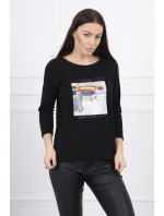 Blúzka s potlačou Summer Girl čierna