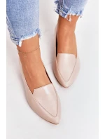 Mokasyny Na Złotym Obcasie Laura Messi 2013 Beżowe