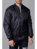Čierno-červená pánska bunda bomber (AK95-1A) -Goodlooking