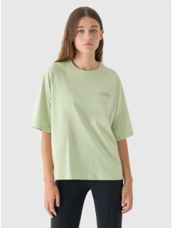 Dámske tričko oversize s potlačou 4F 4FRAW24TTSHF2583-43S
