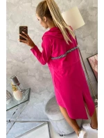 Sukňa s dlhším chrbtom fuchsiová