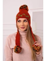 Dámska klapka na uši Nadia K321 červená Dámska klapka na uši Nadia K321 červená