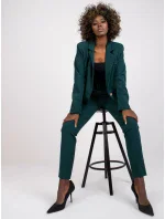 Dámska bunda DHJ MA 15556 tmavo zelená