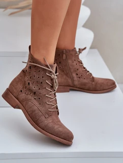 Šnurovacie topánky HY51-136 hnedé - S.Barski