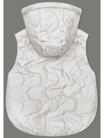 Dámska krátka vesta v ecru farbe s odnímateľnou kapucňou BH Forever (BH-2414)
