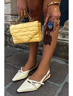 Dámske sandále s remienkami z imitácie kože Yellow Glamira Dámske sandále s remienkami z imitácie kože Yellow Glamira