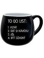 TO DO LIST: BE AMAZING - čierny keramický hrnček 300 ml