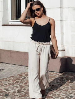 Dámske široké nohavice MADDIE light beige FashionStreet UY2131
