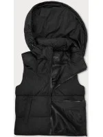 Dámska krátka vesta s kapucňou j.style čierna (16M9112-392) Dámska krátka vesta s kapucňou j.style čierna (16M9112-392)