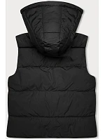 Dámska krátka vesta s kapucňou j.style čierna (16M9112-392) Dámska krátka vesta s kapucňou j.style čierna (16M9112-392)