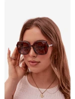 Dámské sluneční brýle se Swarovski krystaly Hnědé