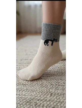 Ponožky Be Snazzy SK-132 – vlnené mačičky Ponožky Be Snazzy SK-132 – vlnené mačičky