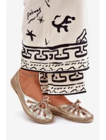 Płaskie Baleriny Z Naturalnej Skóry Zazoo 10179 Złote