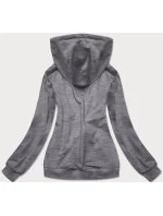 Tmavosivá tenká dámska "klokanie" mikina (W06-5)