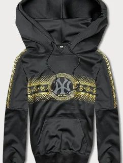 Pánska mikina s kapucňou čierna (8B1100-3)