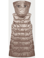 Svetlo béžová dámska vesta s odnímateľnou kapucňou S'West (B8231-51)