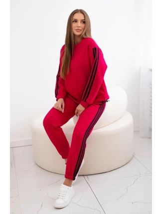 Bavlnená súprava s fuksiovými pruhmi