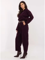 IT nohavice SP 258009.83 tmavo fialové