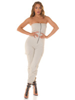 Sexy Koucla Bandeau Overall Cargo Style with Zipper