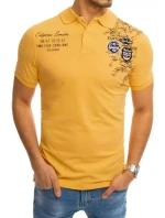 Polokošeľa s potlačou žltá FashionStreet PX0375 Polokošeľa s potlačou žltá FashionStreet PX0375