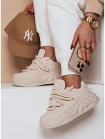 Dámske tenisky na platforme LALANDRA beige FashionStreet ZY0684 Dámske tenisky na platforme LALANDRA beige FashionStreet ZY0684