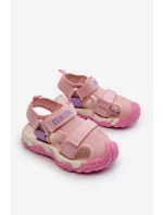 Sandały Dziewczęce Na Rzepy Big Star NN374238 Różowe