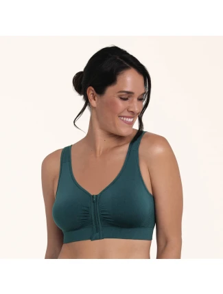 Lynn chirurgická podprsenka tvarovaná, predné zapínanie 5768X smaragdová - Anita Care