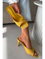 Dámske papuče na tenkom podpätku Yellow Revina Dámske papuče na tenkom podpätku Yellow Revina