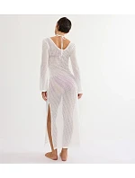 Plážové háčkované dlhé šaty MyWear LSL - SILK WHITE - TRIUMPH SILK WHITE - TRIUMPH