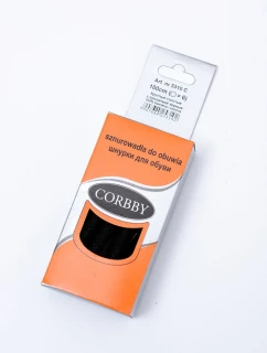 Čierne voskované hrubé šnurovačky Corbby