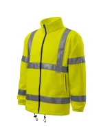 HV Fleecová bunda fleece unisex fluorescenčná žltá