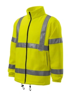 HV Fleecová bunda fleece unisex fluorescenčná žltá
